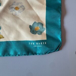 Ted Baker Teal and White Pocket Square